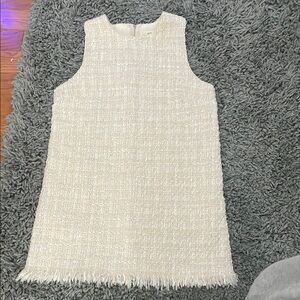 Elegant Cream Sleeveless Kids Dress